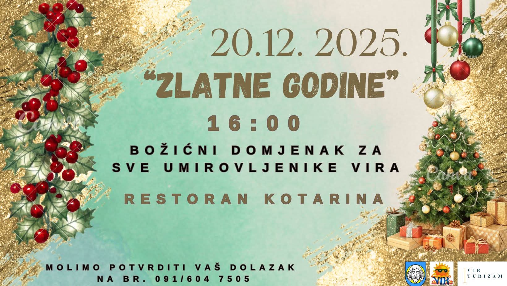 Božićni domjenak za umirovljenike Vira